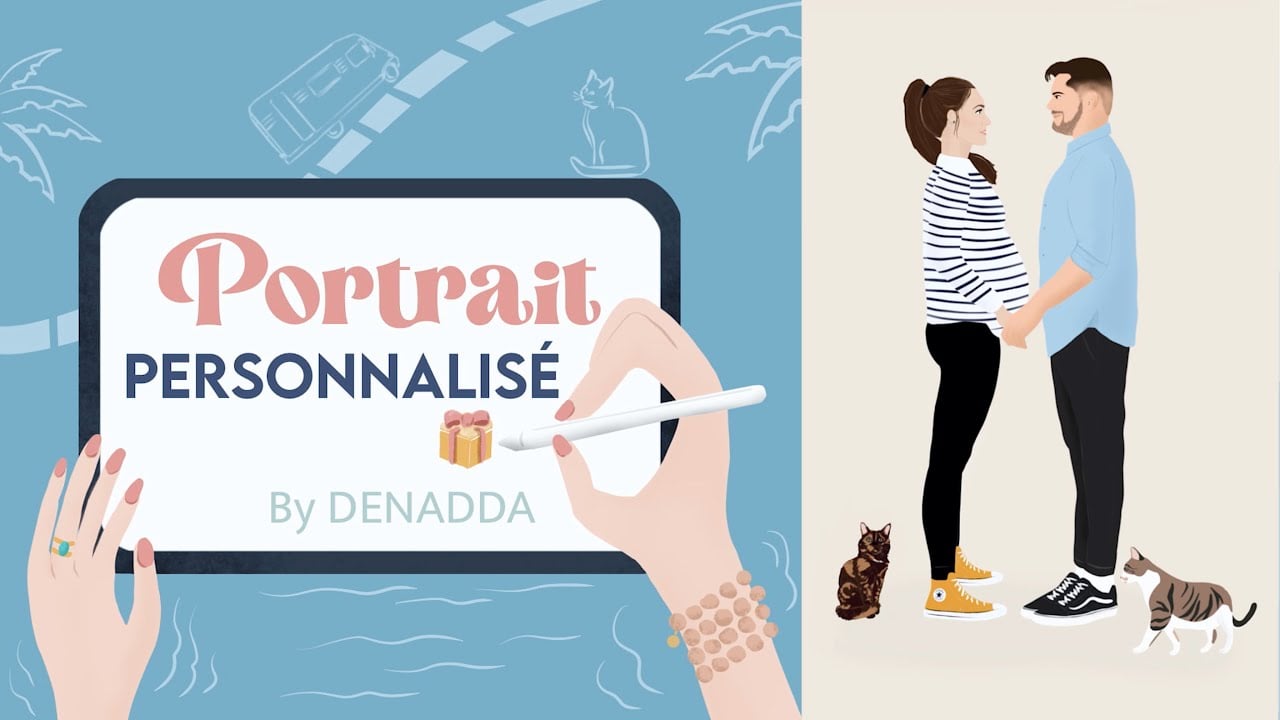 PORTRAIT de FAMILLE PERSONNALISÉ | 🎁 IDÉE de CADEAU ORIGINAL !