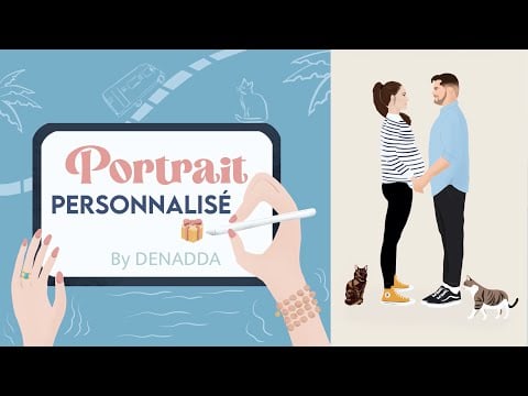 PORTRAIT de FAMILLE PERSONNALISÉ | 🎁 IDÉE de CADEAU ORIGINAL !