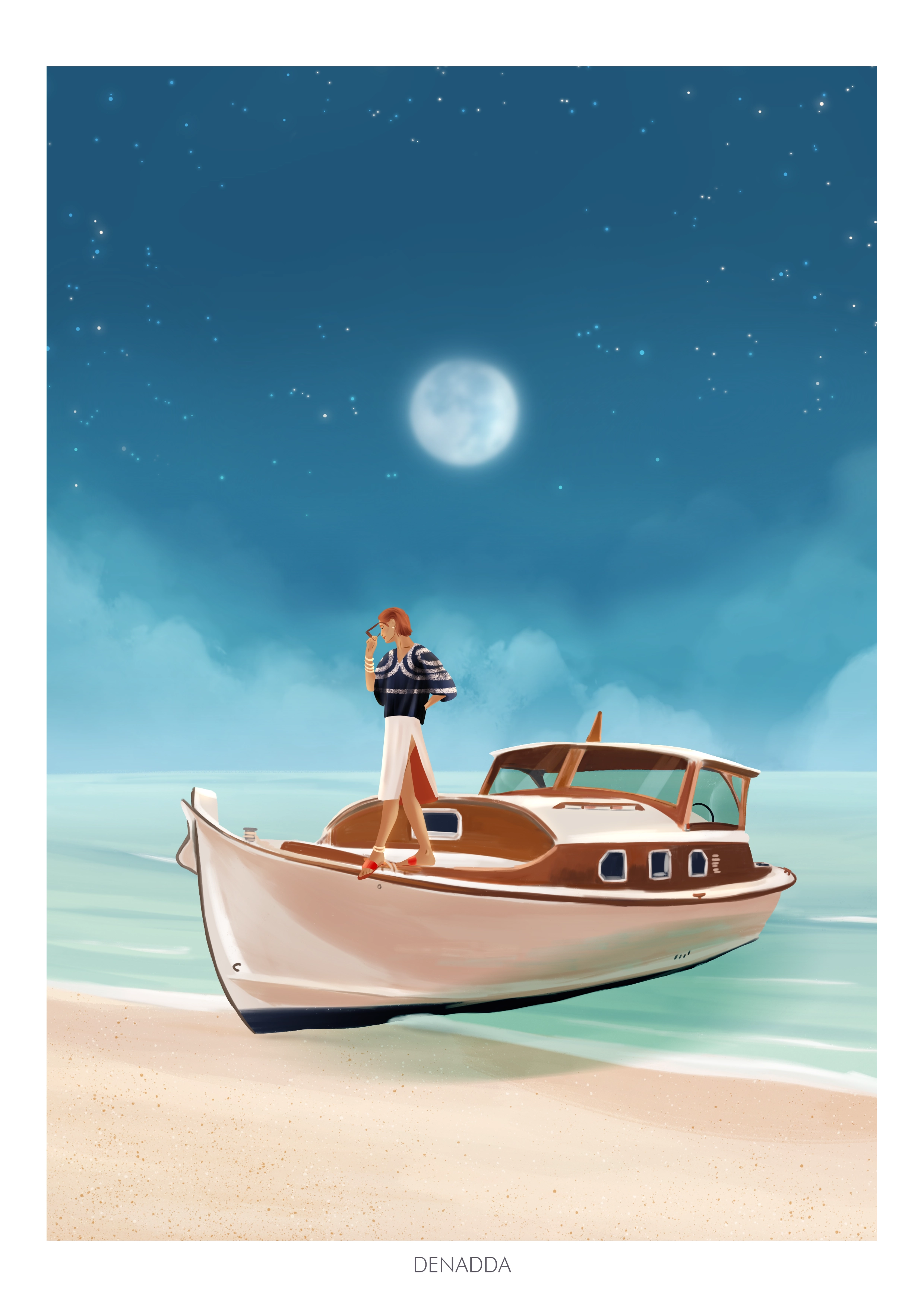 Affiche Arcachon « Balade en pinasse » – Aperçu