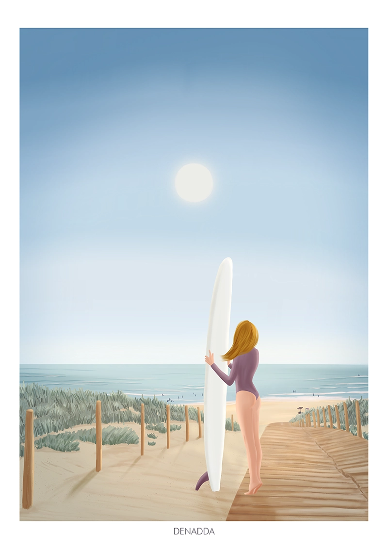 Affiche Cap Ferret « Plage de l’Horizon » – Aperçu