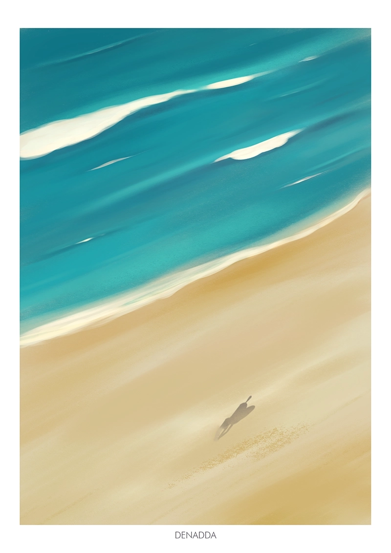 Affiche personnalisée surf « Votre plage favorite » – Aperçu