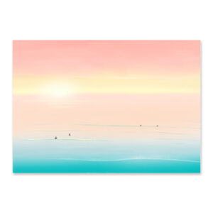 Affiche bord de mer, "Douceur naturelle" une illustration minimaliste de DENADDA