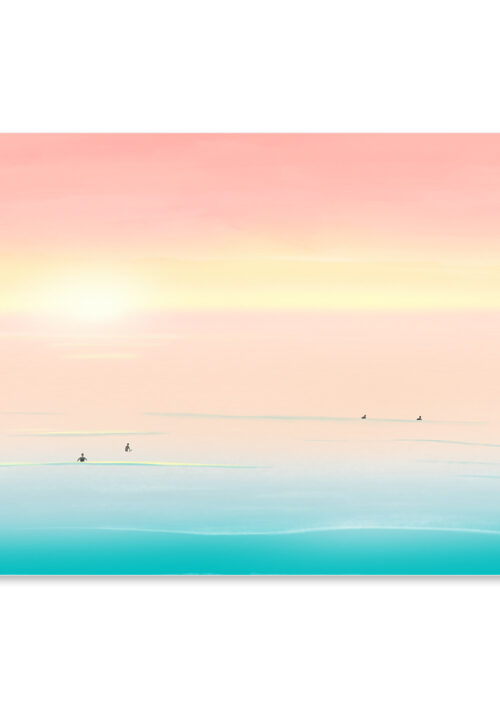 Affiche bord de mer, "Douceur naturelle" une illustration minimaliste de DENADDA