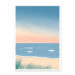 Affiche Lacanau Océan, plage sud "Inspirer la nature" une illustration minimaliste de DENADDA