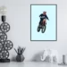 Affiche personnalisée moto dans un cadre. Illustration de DENADDA