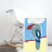 Affiche avec une citation de Carl Gustav Jung dans un cadre, dessin d'un toucan, poster, décoration intérieur, tableau d'une illustration minimaliste de DENADDA.