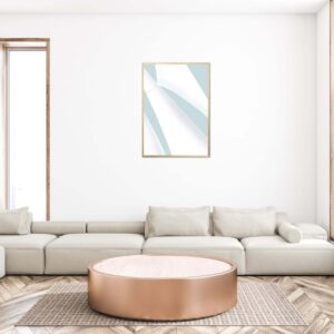Affiche minimaliste dans un cadre, dessin d'une voile de bateau, poster, décoration intérieur, tableau d'une illustration minimaliste de DENADDA.
