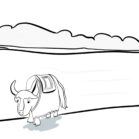 Animal à colorier avec ce livre de coloriage sur le conte Au sommet au tibet. DENADDA