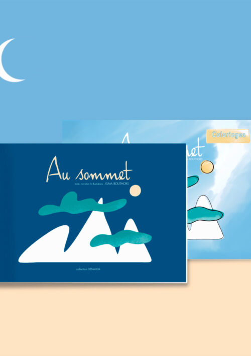 Coffret duo conte initiatique et livre de coloriage avec Au sommet. Collection DENADDA
