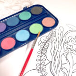 Coloriage, palette de peinture pour enfant, EYA. Collection DENADDA.