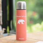 Thermos avec bouton poussoir, gourde à thé soft touch de 500ml. La douceur est une force avec l'ours KIKI de DENADDA