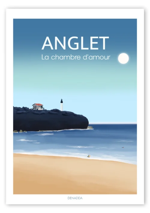 Affiche Anglet chambre d'amour. Poster Denadda