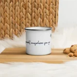 Mug émaillé avec citation zen de DENADDA