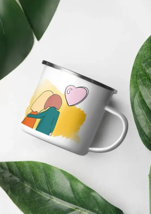 Mug - Made with love Mug émaillé couple amoureux made with love. Collection DENADDA