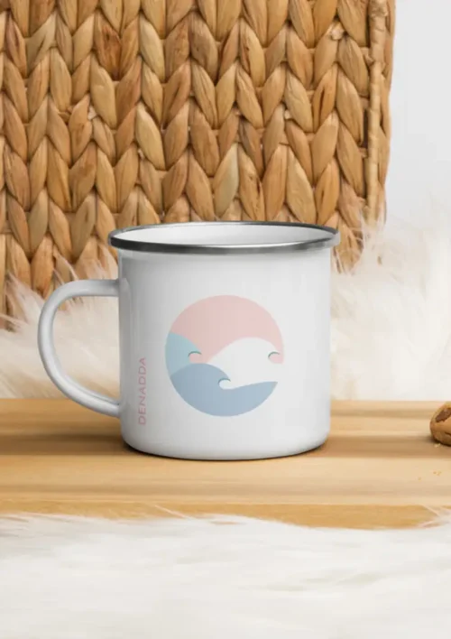 Mug - Surf Mug en émail vague et surf de la collection DENADDA.