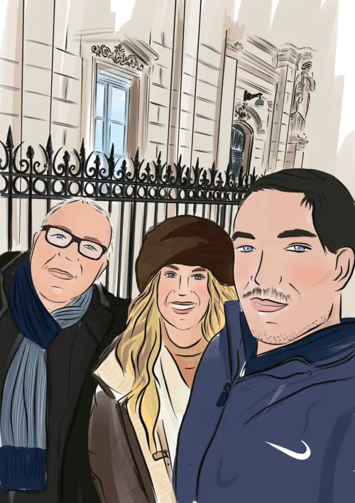 Dessin personnalisé Dessin personnalisé comme cadeau de fête des pères. Création de Denadda