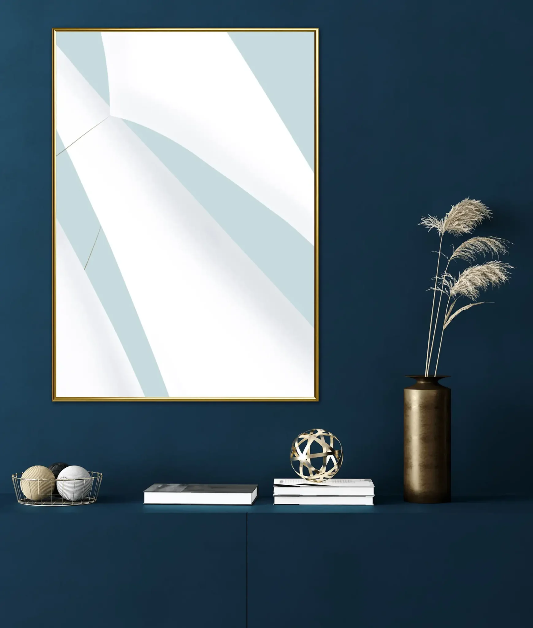 Affiche minimaliste avec l'illustration d'une voile de bateau pour votre décoration intérieure. DENADDA