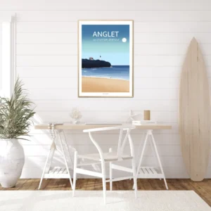 Affiche Anglet chambre d'amour. Décoration d'intérieure avec un poster de Denadda.