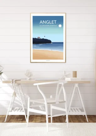 Affiche Anglet chambre d'amour. Décoration d'intérieure avec un poster de Denadda.