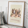 Illustration d'une famille de 8 personnes personnalisée avec une citation. Tableau personnalisé par Denadda.