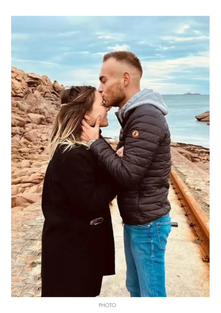 Photo d'un couple amoureux avant transformation en illustration par Denadda.