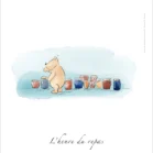 Affiche Winnie l'ourson collection l'heure du repas. Une illustration de Denadda inspirée par A.A. Milne & E.H. Shepard.