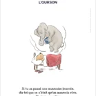 Affiche Winnie l'ourson et l'Éfélant. Une illustration de Denadda inspirée par A.A. Milne & E.H. Shepard.