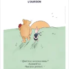 Affiche Winnie l'ourson et Porcinet, au coucher du soleil. Une illustration de Denadda inspirée par A.A. Milne & E.H. Shepard.
