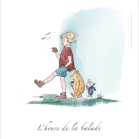 Affiche Winnie l'ourson, Jean Christophe et Porcinet, l'heure de la balade. Une illustration de Denadda inspirée par A.A. Milne & E.H. Shepard.