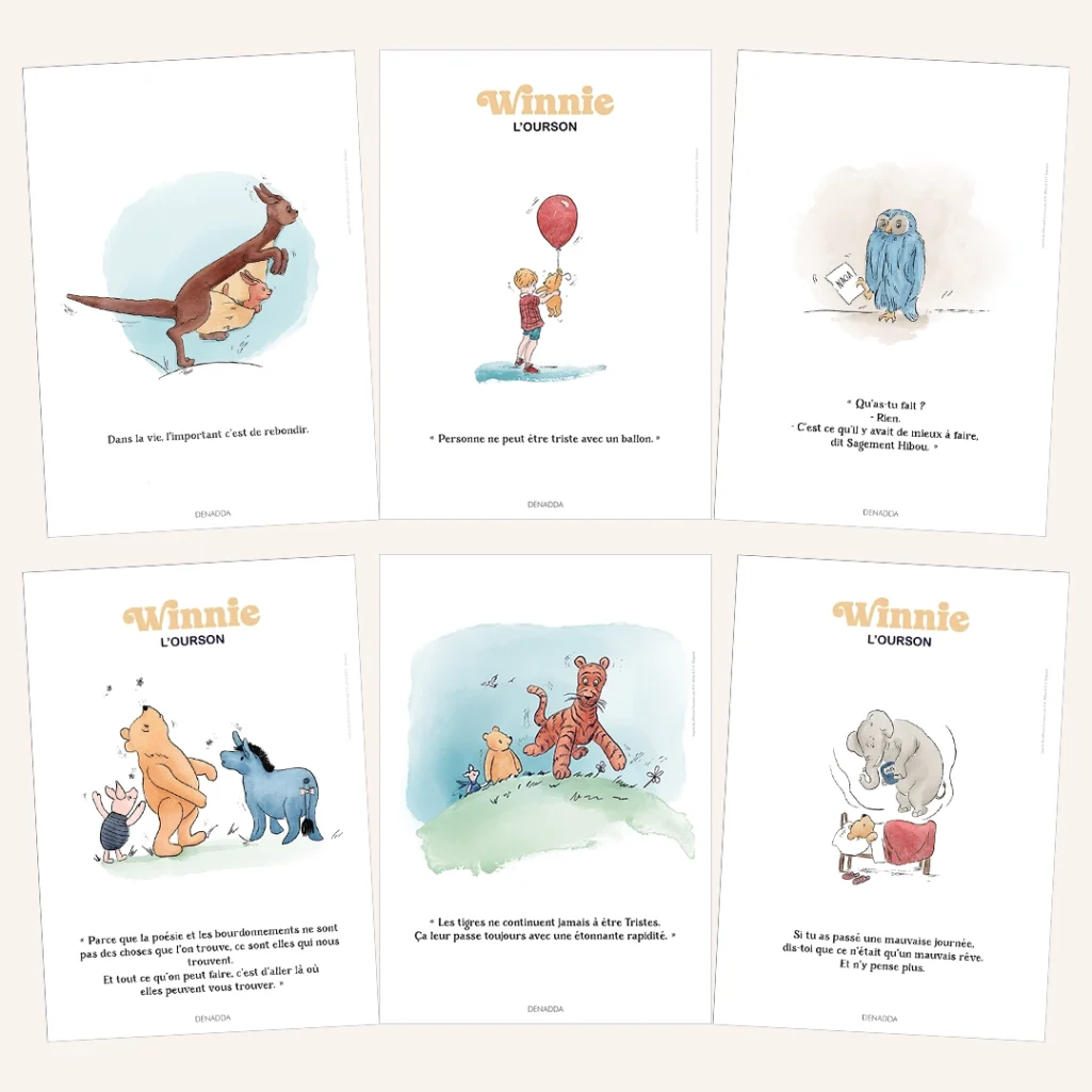 Affiches et posters Winnie l'ourson. Denadda