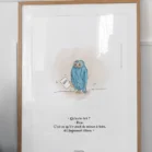 Cadre Maître Hibou de Winnie l'ourson. Une illustration de Denadda inspirée par A.A. Milne & E.H. Shepard.