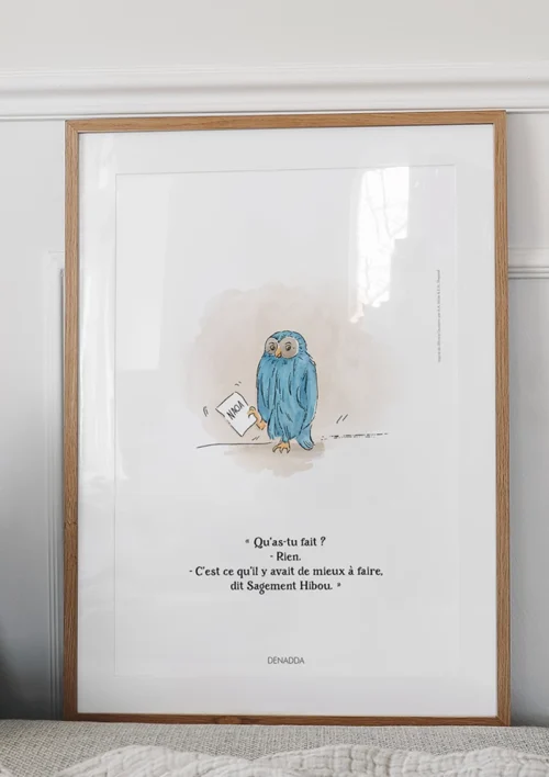 Cadre Maître Hiboux - Winnie l'ourson Cadre Maître Hibou de Winnie l'ourson. Une illustration de Denadda inspirée par A.A. Milne & E.H. Shepard.