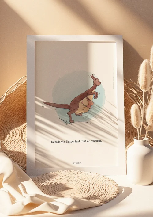 Cadre Maman et Petit Gourou - Winnie l'ourson Cadre Maman et Petit Gourou de Winnie l'ourson. Une illustration de Denadda inspirée par A.A. Milne & E.H. Shepard.