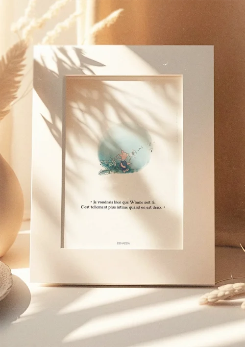 Cadre Porcinet - Winnie l'ourson Cadre Porcinet de Winnie l'ourson. Une illustration de Denadda inspirée par A.A. Milne & E.H. Shepard.