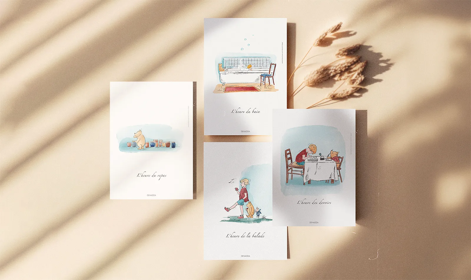 Collection L'heure de... Affiches de Winnie l'ourson. Denadda