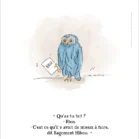 Illustration Maître Hibou de Winnie l'ourson. Une affiche de Denadda inspirée par A.A. Milne & E.H. Shepard.