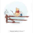 Illustration Winnie l'ourson et l'amour. Une affiche de Denadda inspirée par A.A. Milne & E.H. Shepard.