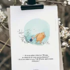 Poster Winnie l’ourson et Porcinet, le vent souffle. Une illustration de Denadda inspirée par A.A. Milne & E.H. Shepard.