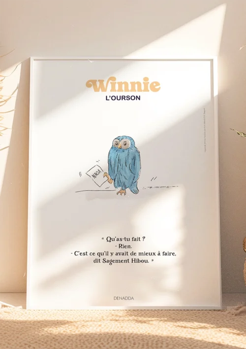 Tableau Maître Hiboux - Winnie l'ourson Tableau Maître Hibou de Winnie l'ourson. Une illustration de Denadda inspirée par A.A. Milne & E.H. Shepard.
