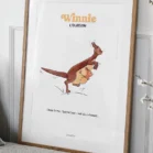 Tableau Maman et Petit Gourou de Winnie l'ourson. Une illustration de Denadda inspirée par A.A. Milne & E.H. Shepard.