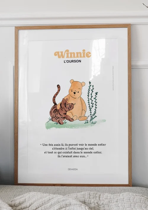Tableau Tigrou et Winnie l'ourson Tableau Tigrou et Winnie l'ourson. Une illustration de Denadda inspirée par A.A. Milne & E.H. Shepard.