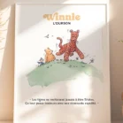 Tableau Tigrou avec citation de Winnie l'ourson. Une illustration de Denadda inspirée par A.A. Milne & E.H. Shepard.