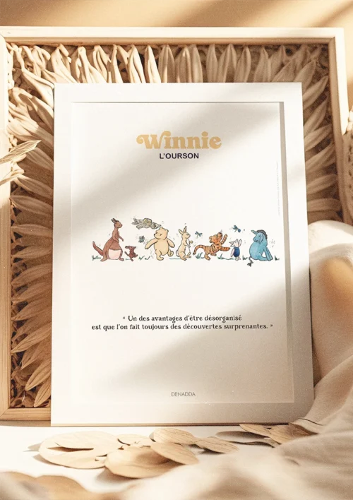 Tableau Winnie l'ourson et ses amis Tableau Winnie l'ourson et ses amis. Une illustration de Denadda inspirée par A.A. Milne & E.H. Shepard.