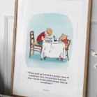 Tableau Winnie l'ourson le réconfort. Une illustration de Denadda inspirée par A.A. Milne & E.H. Shepard.