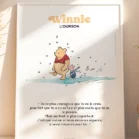 Tableau Winnie l'ourson et Porcinet sous la neige. Une illustration de Denadda inspirée par A.A. Milne & E.H. Shepard.
