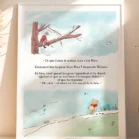 Tableau Winnie l’ourson et Jean-Christophe, ne rien faire. Une illustration de Denadda inspirée par A.A. Milne & E.H. Shepard.