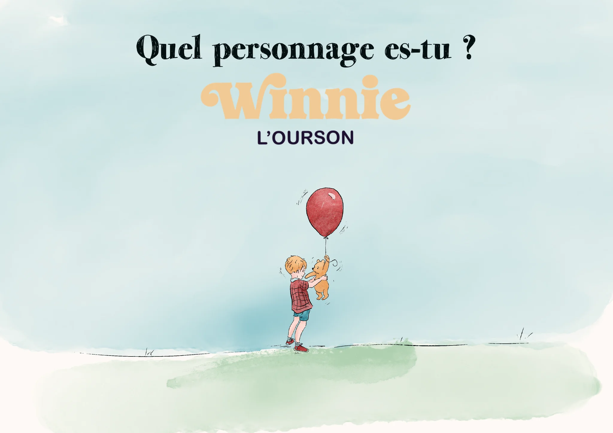 Test Winnie l'Ourson - Quel personnage de Winnie l'Ourson es-tu ? Illustration de Denadda.