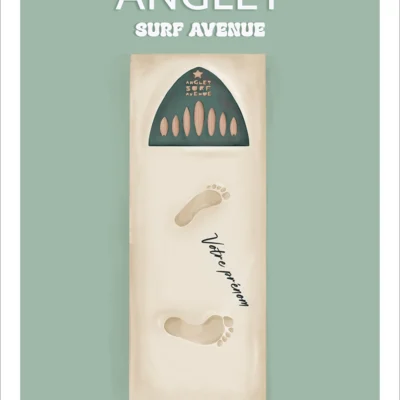 Affiche personnalisée avec prénom Anglet Surf Avenue. Denadda