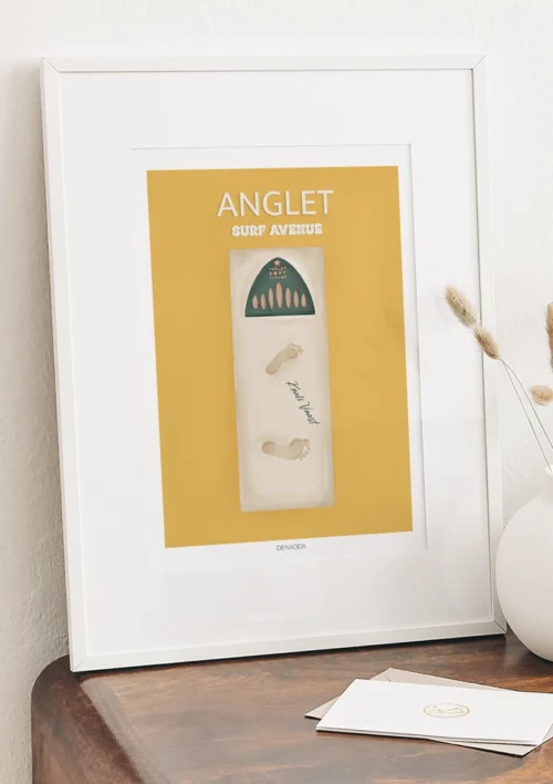 Cadre Anglet "Surf Avenue" Cadre Anglet Surf Avenue avec prénom du surfeur Kauli Vaast. Denadda