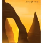 Affiche Etretat de l'Aiguille Creuse en Normandie. Illustration de Denadda